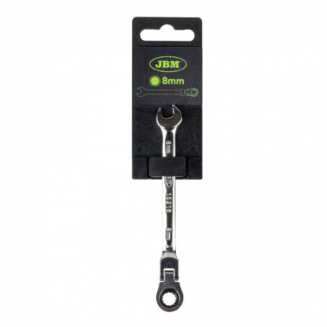 LLAVE COMBINADA ARTICULADA CON TRINQUETE 13MM - ACABADO BRILLANTE