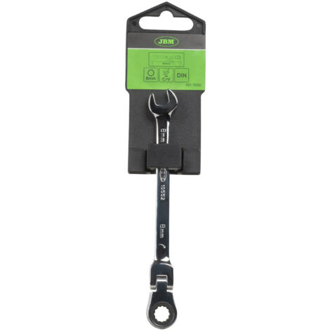 Llave combinada articulada trinquete 8mm.  JBM10552