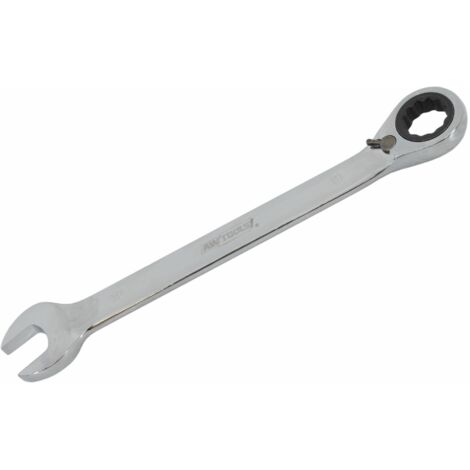Llave combinada con carraca 17mm AWTOOLS, herramienta profesional, diseño ergonómico, alta calidad y durabilidad, ideal para trabajos mecánicos exigentes.