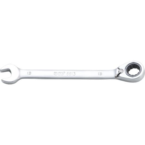 Llave combinada con carraca  reversible  13 mm