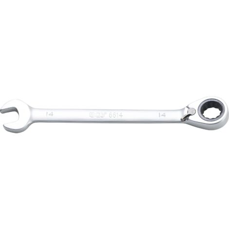 Llave combinada con carraca  reversible  14 mm