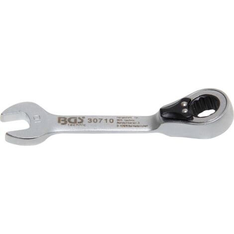 Llave combinada  corta  con carraca reversible  10 mm