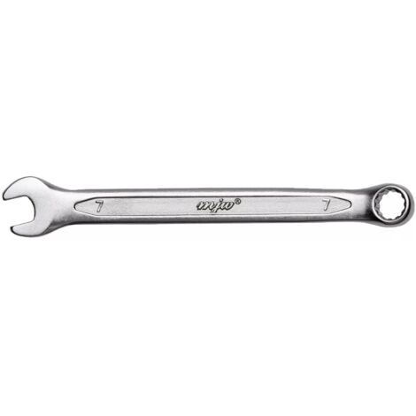 Llave combinada de anillo abierto de 7 mm de acero cromo-vanadio CRV