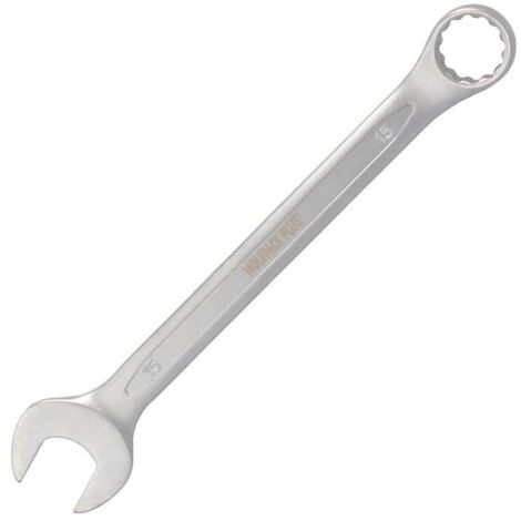 llave combinada plus 15x15 acero cromo vanadio din 3113. llave doble boca, llave fija, llave estrella