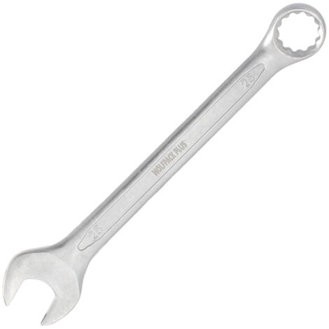 Llave Combinada Plus 25x25 Acero Cromo Vanadio DIN 3113. Llave Doble Boca, Llave Fija, Llave Estrella