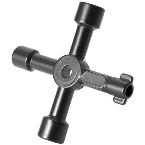 LLAVE CRUZ CUADRADO/TRIANGULO/ESCALONADA/PUNTA DESTORNILLADOR DOBLE NEGRA