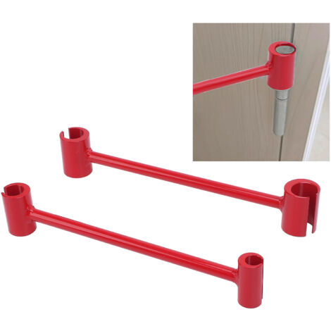 Llave de ajuste de puerta de acero inoxidable de doble cara, 2 unidades – Modelo portátil para reparación de bisagras y ajuste de holguras