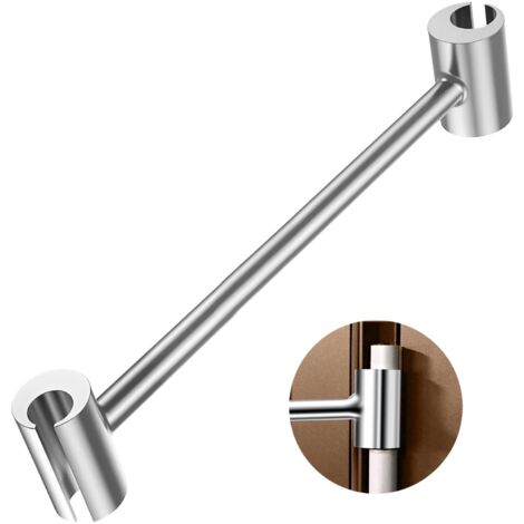 Llave de ajuste portátil para bisagras de puerta de doble cabezal de 14-19 mm, herramienta de reparación universal para bisagras de puerta con perno redondo.