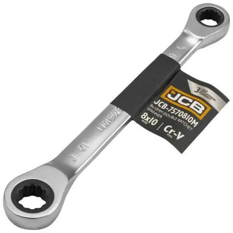 Llave de anillo doble con trinquete 8x10mm