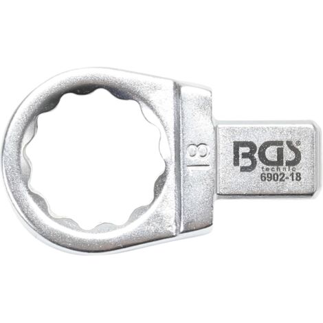 Llave de anillo insertable  18 mm  Sujeción 9 x 12 mm