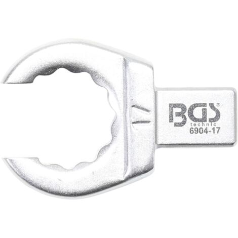 Llave de anillo insertable abierta 17 mm Sujeción 9 x 12 mm