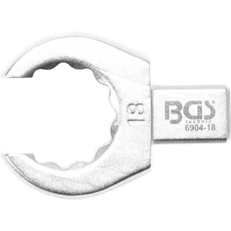 Llave de anillo insertable  abierta  18 mm  Sujeción 9 x 12 mm
