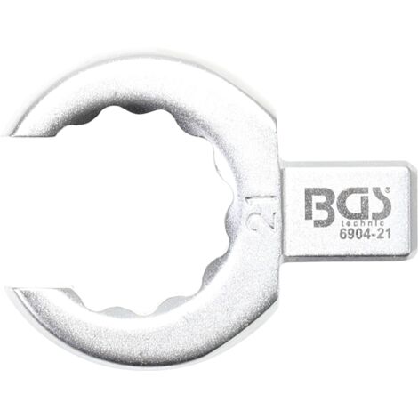 Llave de anillo insertable  abierta  21 mm  Sujeción 9 x 12 mm