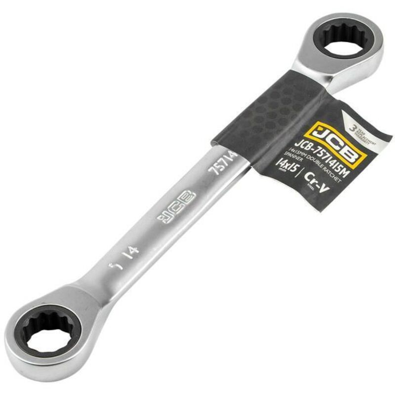 Llave de boca doble con trinquete 14x15mm