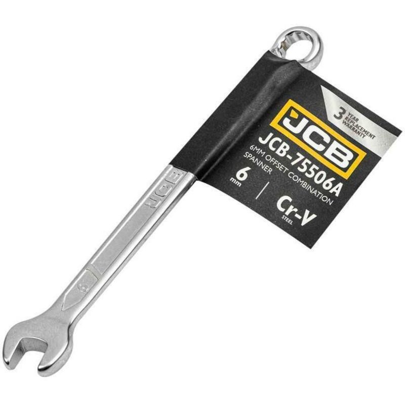 Llave de boca y anillo curvada a 75 grados 6mm