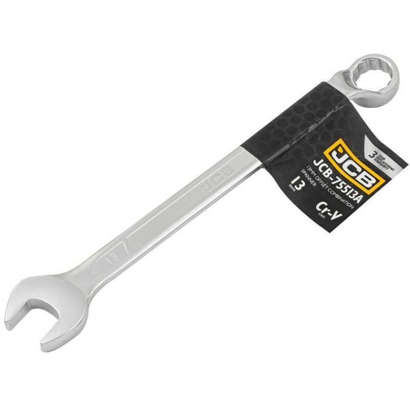 Llave de boca y anillo de 13 mm con ángulo de 75 grados