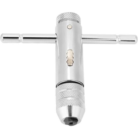 Llave de carraca con mango en T, llave de barra en T ajustable, tornillo de carraca para máquina manual, rosca en T, herramienta de roscado métrica, juego de machos y terrajas (M3-M8)