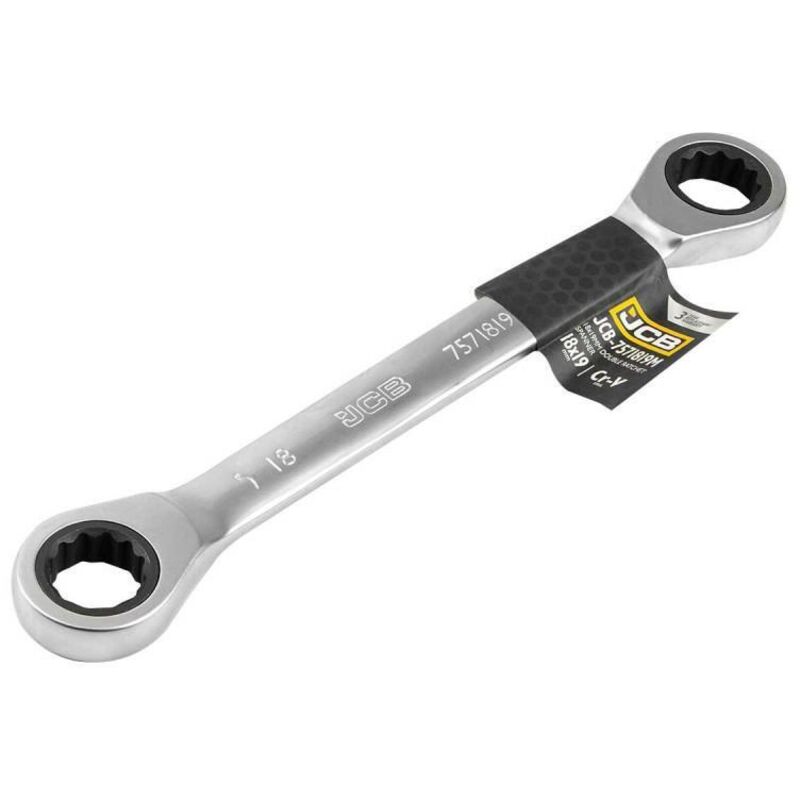 Llave de anillo doble con trinquete 18x19mm