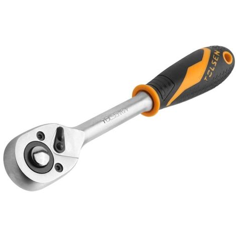 Llave de carraca reversible 3/8" con mango ergonómico y liberación rápida, TOLSEN