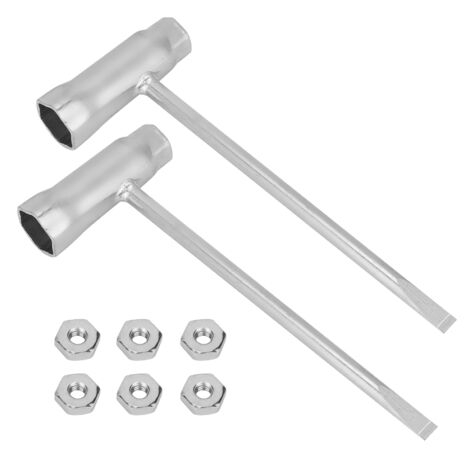Llave de carraca y tuercas para motosierras, 2 juegos fabricados en aleación de aluminio, 12 tuercas para Husqvarna 024 026 MS240 MS260 Stihl 028 031 032