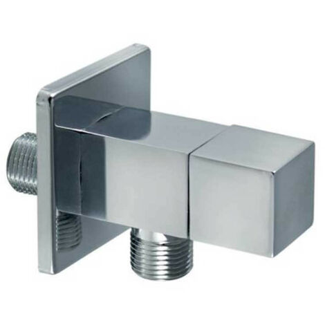 Llave de Escuadra Cromada 1/2 x 3/8 con Cierre de Vuelta 1/4 - Kalla