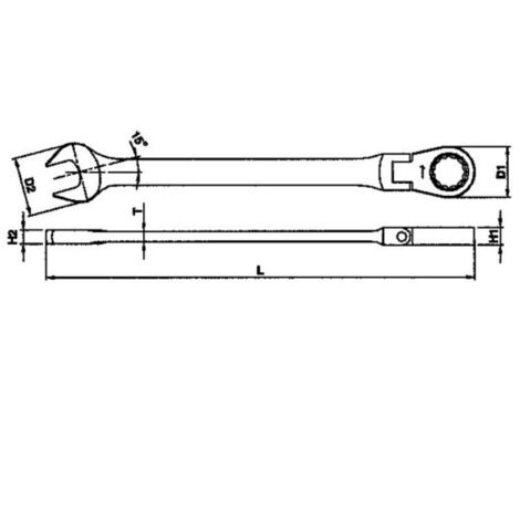 Llave de estrella acodada de dos bocas 6x7 mm TENGTOOLS 111960100