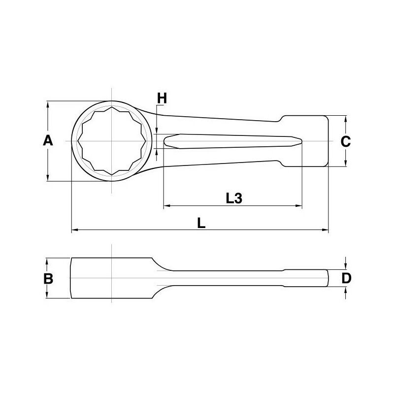 

Tengtools 160750600 Llave Estrella De Golpe 38Mm 903038