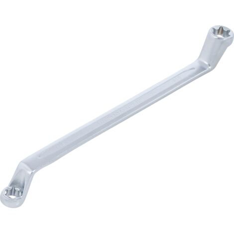 Llave de estrella doble con cabezas E-Torx  acodada  E14 x E18