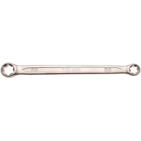 Llave de estrella doble con cabezas E-Torx  E10 x E12