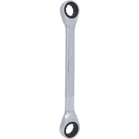 Llave de estrella doble de carraca GEARplus, 14x15 mm