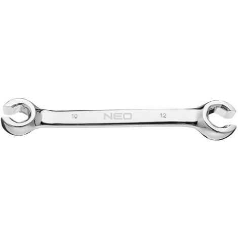 Llave de estrella semiabierta NEO 10x12 mm - para líneas hidráulicas y neumáticas