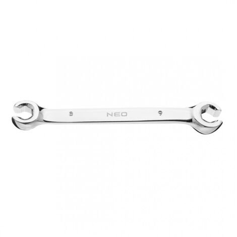 Llave de estrella semiabierta NEO 8x9 mm - para líneas hidráulicas y de combustible