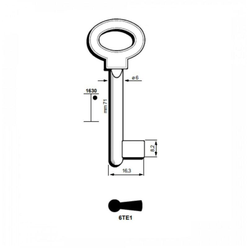 

Llave De Gorjas Laton 6Te1 Tesa - NEOFERR..