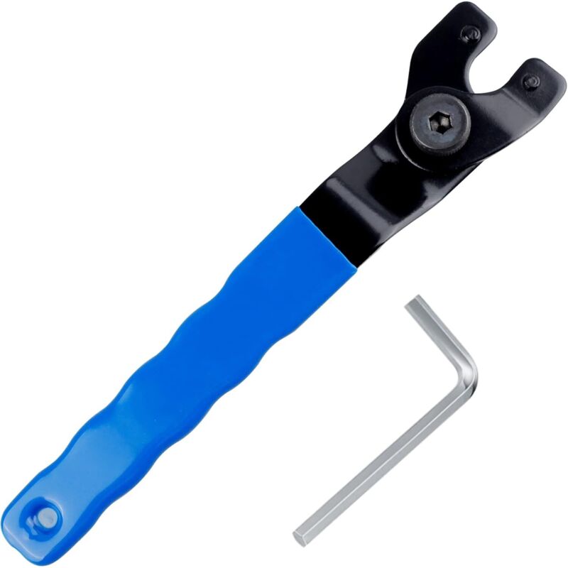 Jalleria - Llave de husillo ajustable de 10 a 40 mm, llave para amoladora angular, llave inglesa ajustable con enchufe hexagonal