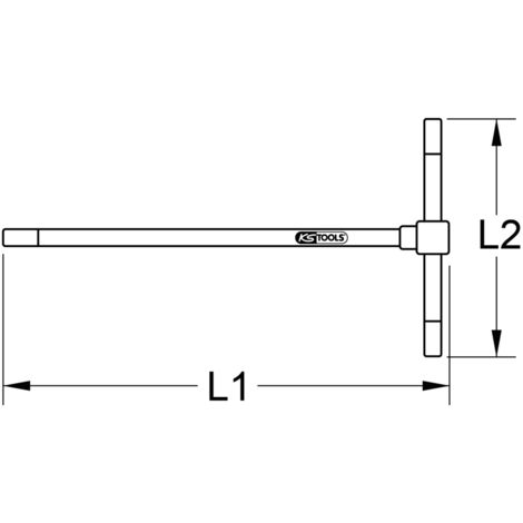 Llave de macho con mango en T TORX®, T40