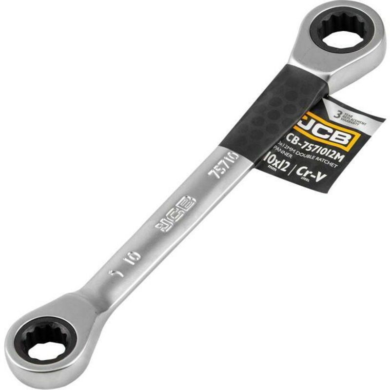 Llave de anillo doble con trinquete 10x12mm