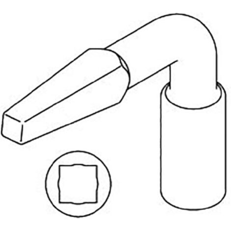 Llave de pasador.766 inserto de llave de tubo cuadrado de 8 mm 6,5-9 mm FUHR
