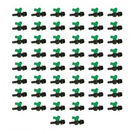 Llave de paso 16mm para riego por goteo x 1/2 rosca macho (Pack 50 uds)