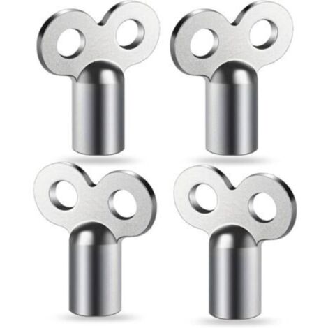 Llave de purga de radiador: juego de 4 llaves universales de acero inoxidable, robustas y compatibles con todos los sistemas de calefacción.