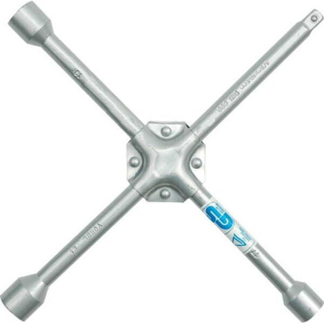 LLAVE DE RUEDA CRUZADA VOREL REFORZADA 17x19x21x12 57020