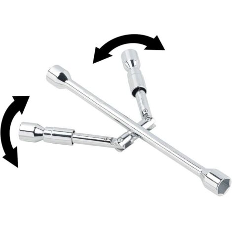Llave de rueda plegable para tuercas de rueda de 17/19/21/23 mm