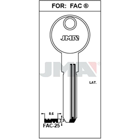 J.M.A Llave de seguridad de latón FAC-25