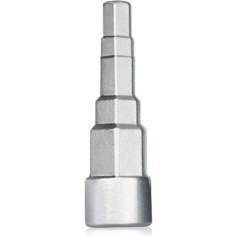 Llave de trinquete escalonada KZQ de 1/2 pulgada con 5 pasos 3/8, 1/2, 3/4, 1-1/4 pulgadas, llave universal para accesorios de válvulas para plomería, sanitarios y radiadores