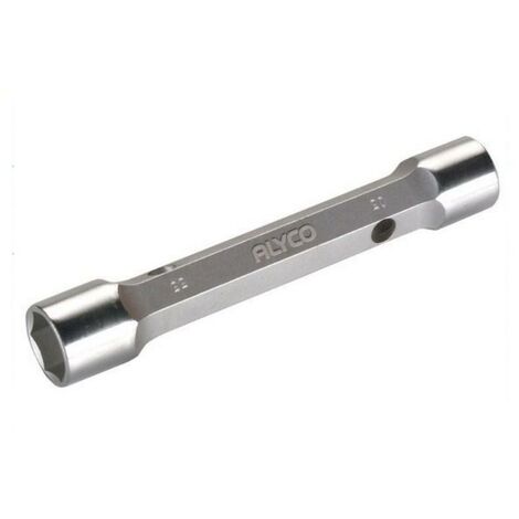 llave de tubo doble boca tubo 10-11. acero. zincado. boca 10-11 - alyco