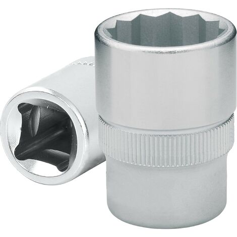 Llave de vaso 1/2" corto 12 caras, medida 12mm