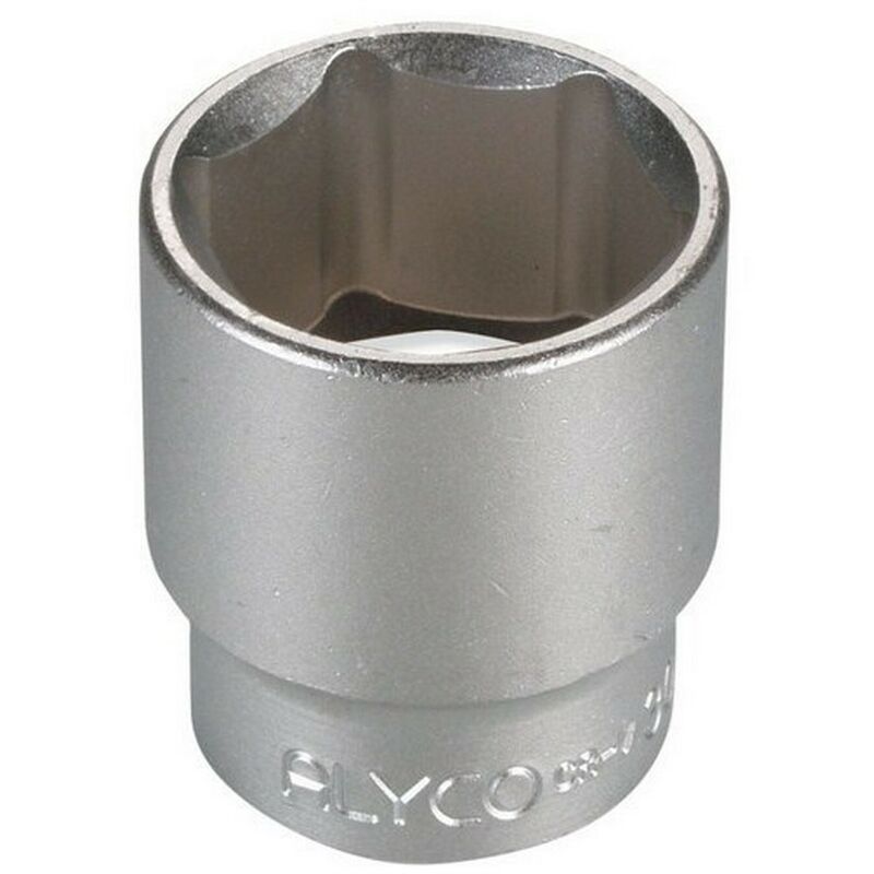 

ALYCO 190202 - Llave de vaso 1/2" cromado mate 6 caras en pulgadas 3/8