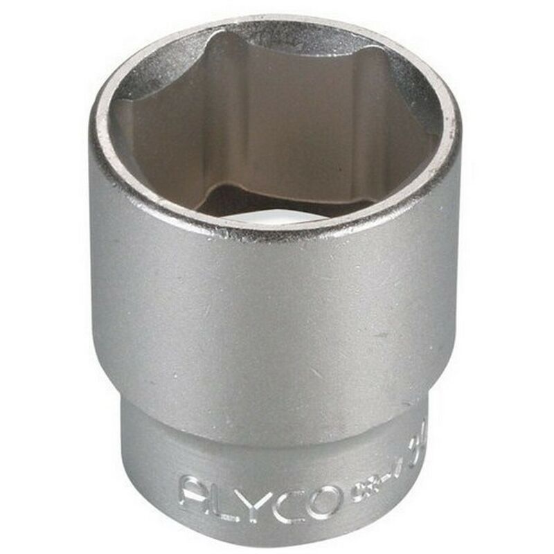 

ALYCO 190228 - Llave de vaso 1/2' cromado mate 6 caras en pulgadas 1 3/16'
