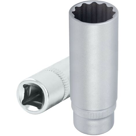 Llave de vaso 1/2" largo 12 caras, medida 19mm