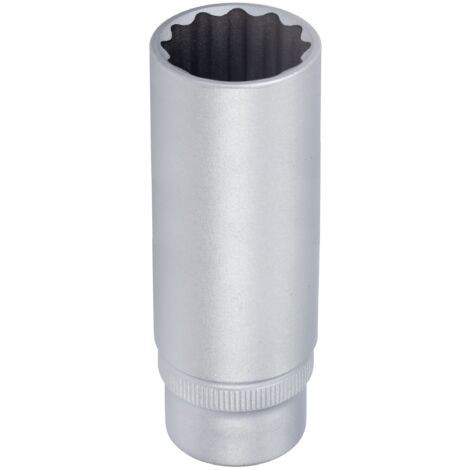Llave de vaso 1/2" para bujia 12 caras, 18 mm con goma e iman