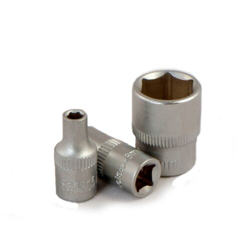 Llave de vaso 1/4" corto 6 caras, medida 6mm